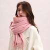 Thickened Imitation Cashmere Scarf Korean Style Women Shawl Simple Winter Neckerchief  Autumn