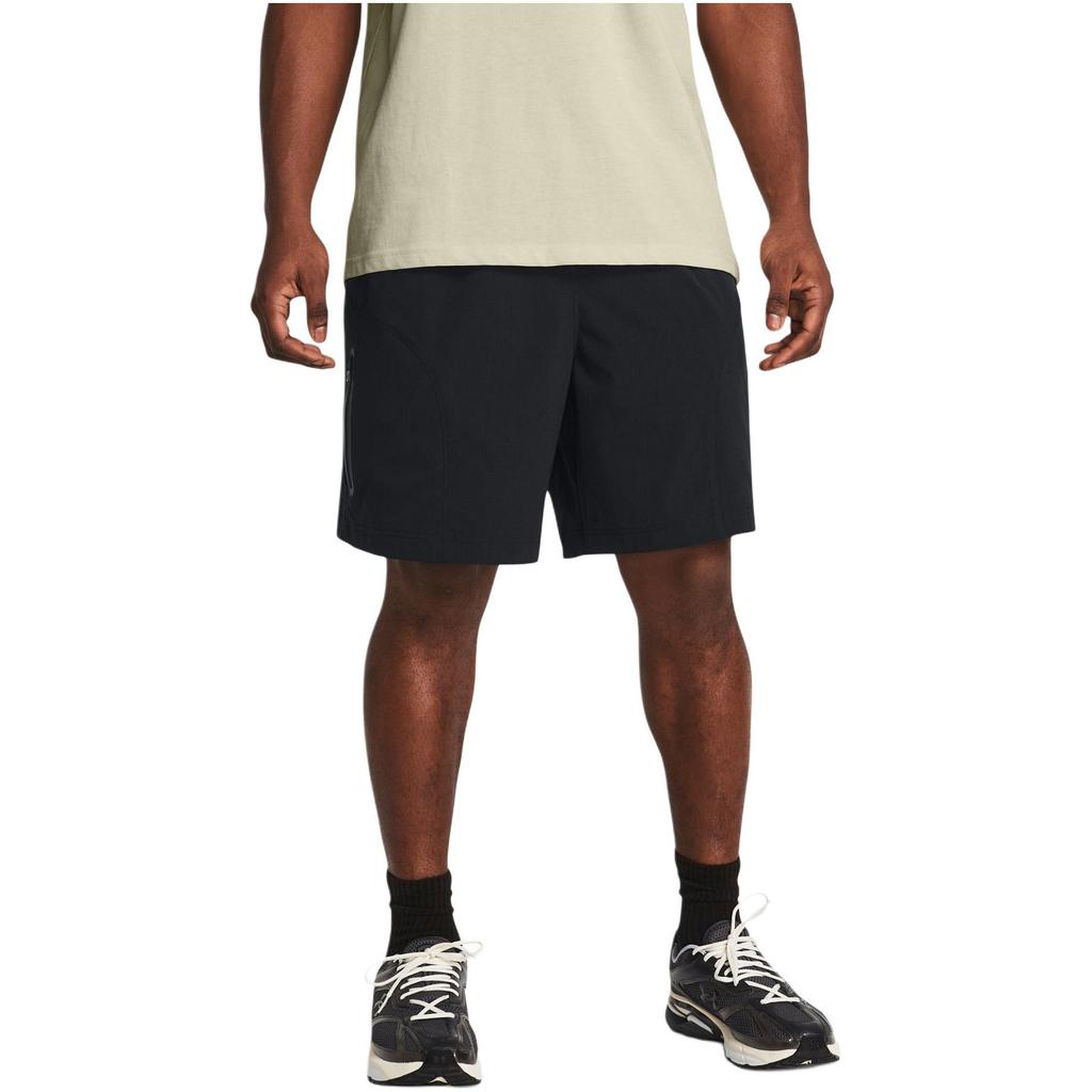 Under Armour Solid Color Loose Fit Drawstring Casual Shorts Men Shorts Black 1385514-001