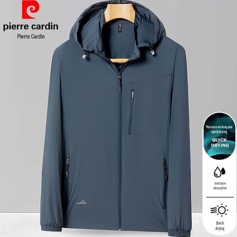 Pierre Cardin Men's Milk Silk Hooded Sun Protection Jacket