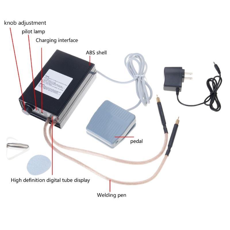 Large Power 8000W Handheld Point Welding Machine Portable Point Welder Adjustable Output with Power Adapter Cable