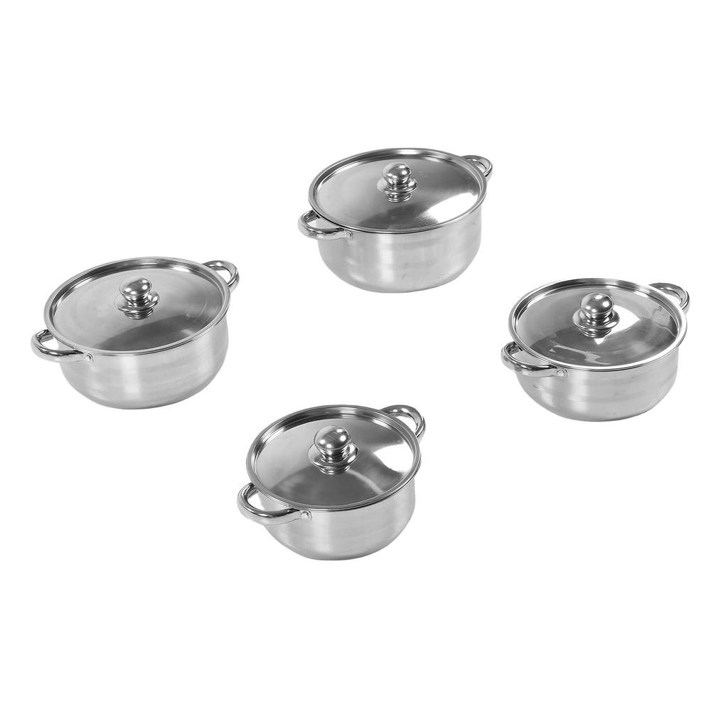 4 szt. Stalowy garnek do zup 20cm 22cm 24cm 26cm Równomierne ogrzewanie Pogrubiony garnek z pokrywką do gotowania w kuchni
