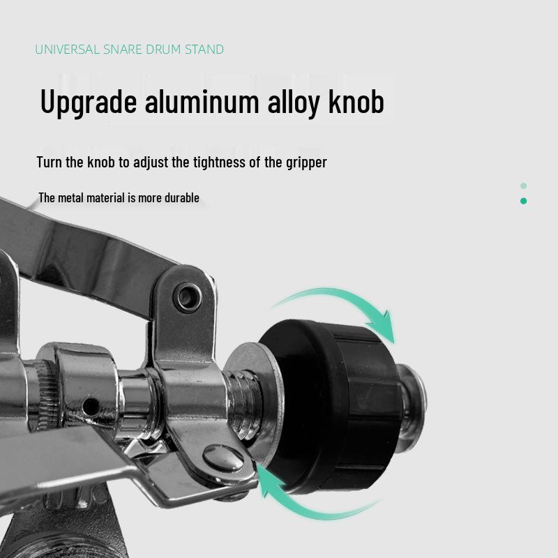 Adjustable Professional Double-Leg Snare Drum Stand - Silent, 25-Tube Design for Jazz & Musical Instruments