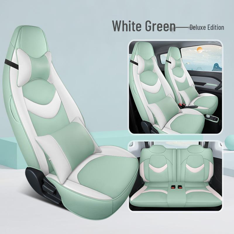 All-Season Chery QQ Ice Cream Car Seat Covers: Full Coverage Waffle Cone Milkshake Design
