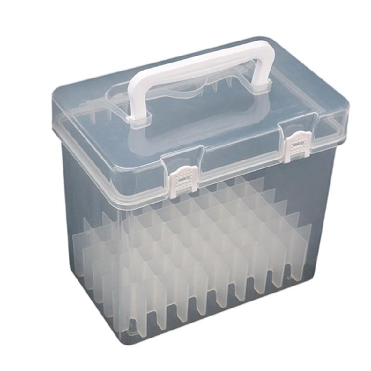 Portable Plastic Art Supply Organiser with Handle Multi Compartment Marker Storage Box For Neat Desktop Arrangement
