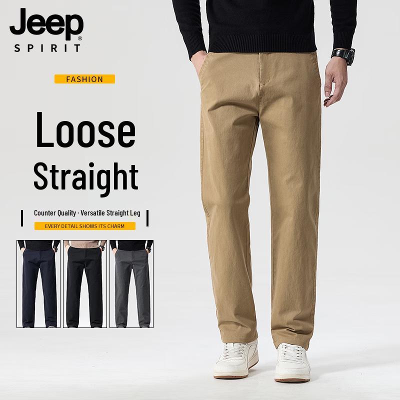JEEP SPIRIT Men s Slim Straight Business Casual Jeans 34