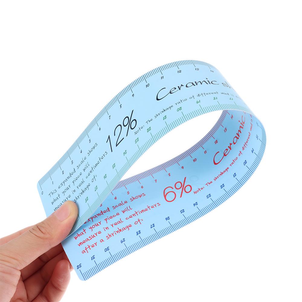 Sky-blue Ceramic Measuring Ruler 37*5.5cm Clay Ruler  For Pottery Lovers