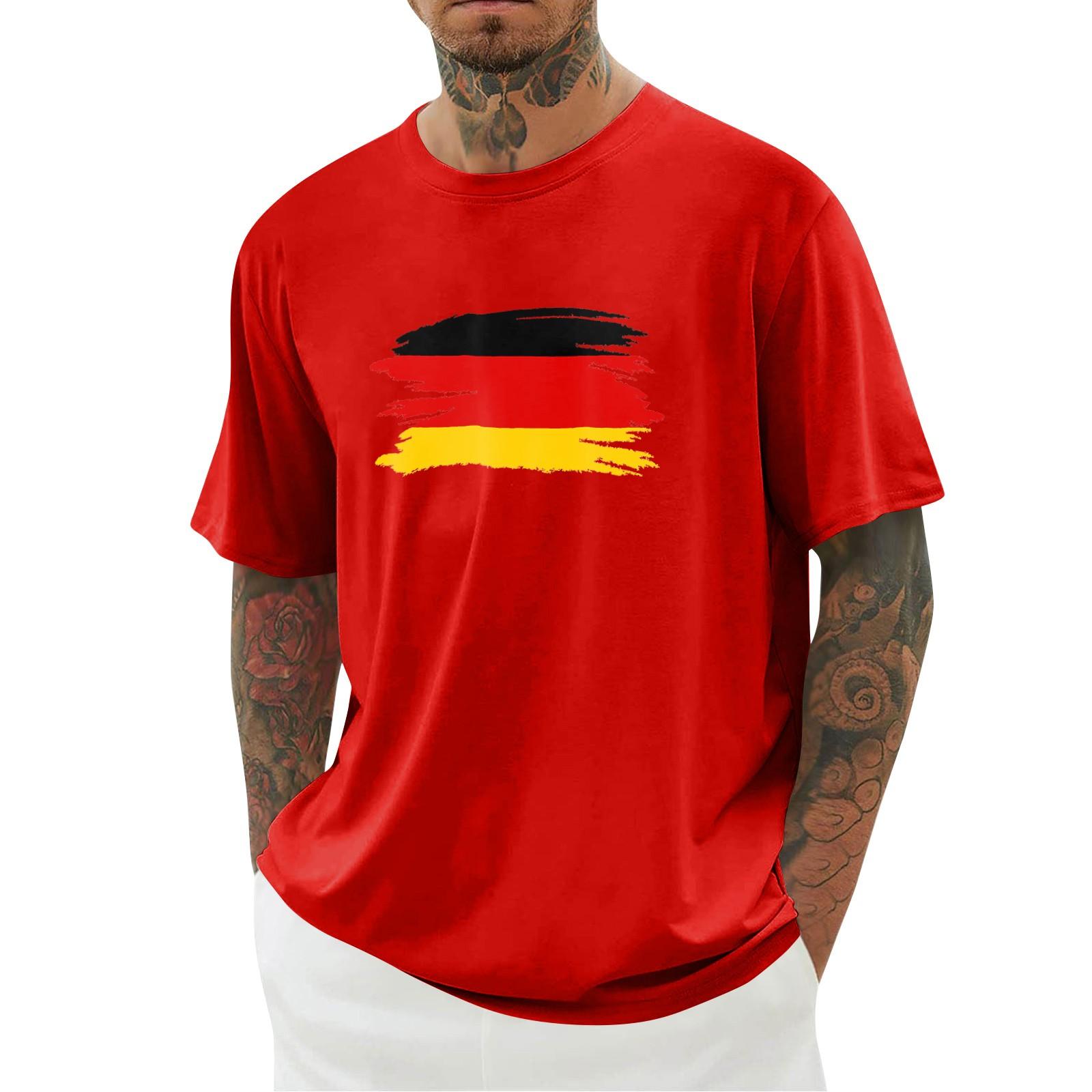 

Унисекс Летняя футболка с принтом Унисекс Свободный повседневный топ с короткими рукавами XL красный