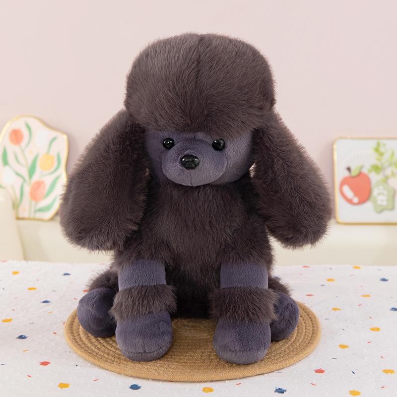 New Cute Poodle Plush Toy Western Highland Dog Doll Cloth Doll Doll 30cm серый