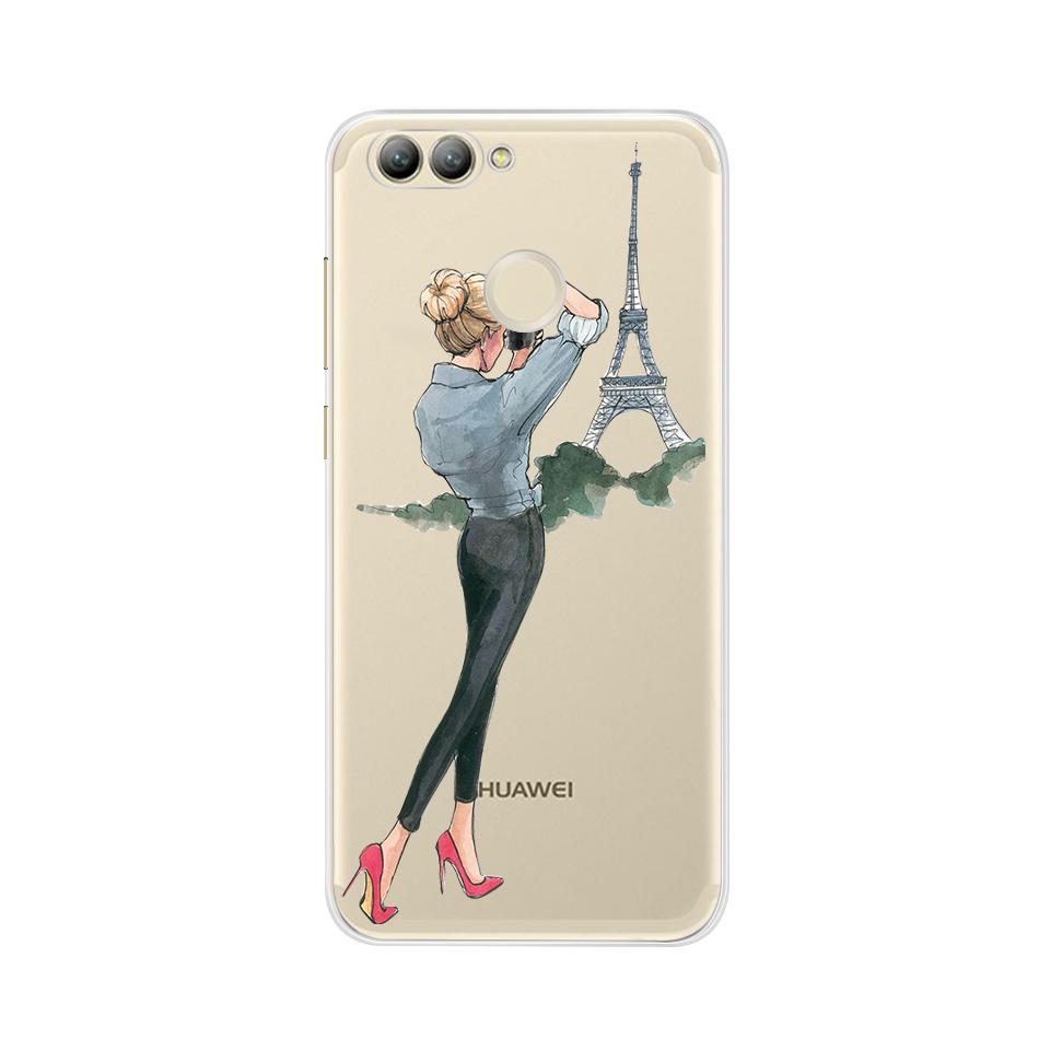 For Huawei Nova 2 Case Silicone Soft TPU Cute Cat Phone Cases For Huawei Nova 2 Nova2 Case Cover For Huawei Nova 2 PIC-LX9 Funda