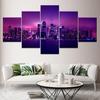 New York Panoramic Skyline Cityscape 5 Piece Wallpapers Art Canvas Print Modern Poster Modular Art Painting Home Decor