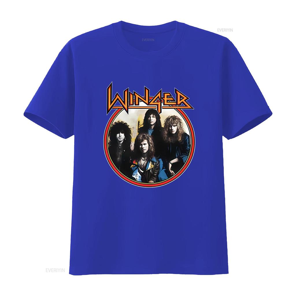 Winger Band Konzert Rock Musik Druck T-Shirt Baumwolle Alle Größen vintage Gewaschen Herren Grafik Atmungsaktiv Oberteil Für Den Alltag