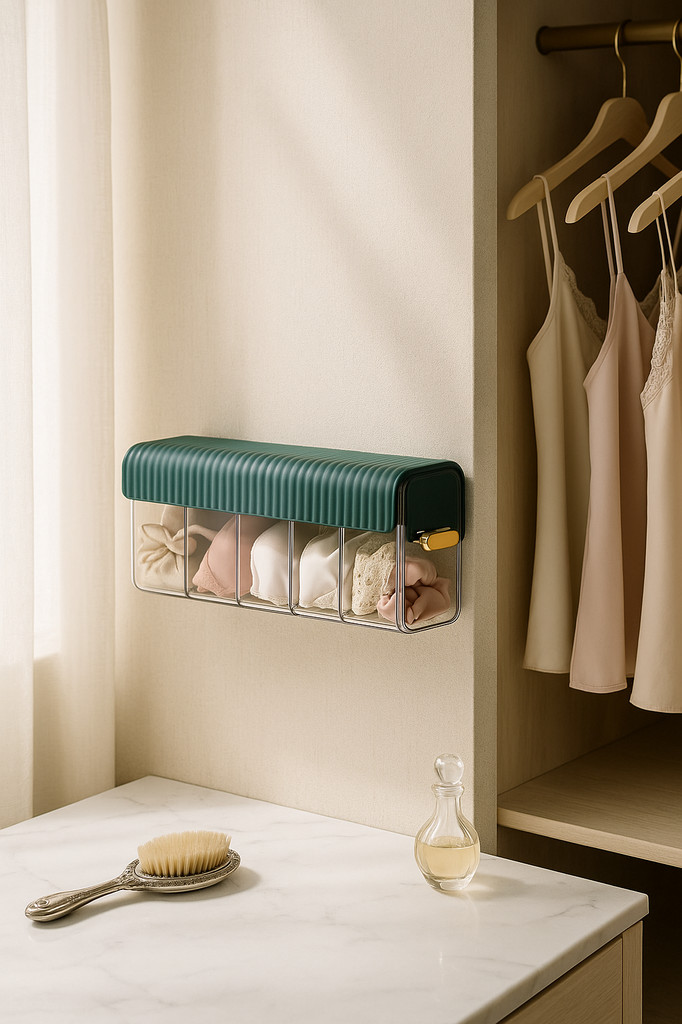 Underwear Panties Storage Boxes Wall Hanging Drawer-type Transparent Bedroom Closet Seasoning Three In One Storage Organizer