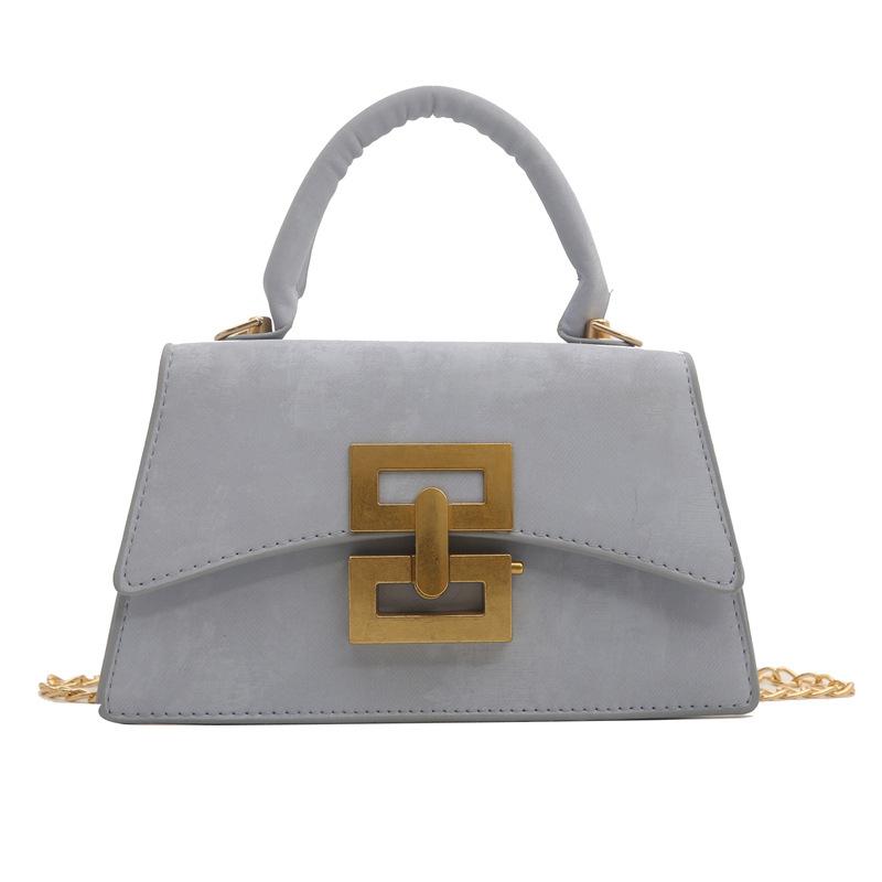 New trend retro women's casual fashion chain lock texture crossbody shoulder small square bag