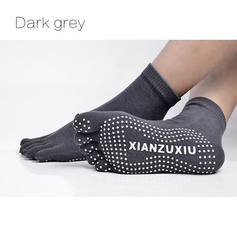 Men Pilates Socks   Cotton Breathable Non-Slip Massage Yoga Socks Cotton YOGA Sports Five-finger Socks 5 toe socks
