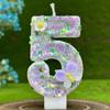 Digital Birthday Candles Cake Decoration First Year Party Candles Butterfly Flowers