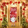 Merry Christmas Hanging Banner, Santa Claus Decorative Hanging, Christmas-Themed Background Fabric, Door Curtain Banner, Outdoor Photography Props, H