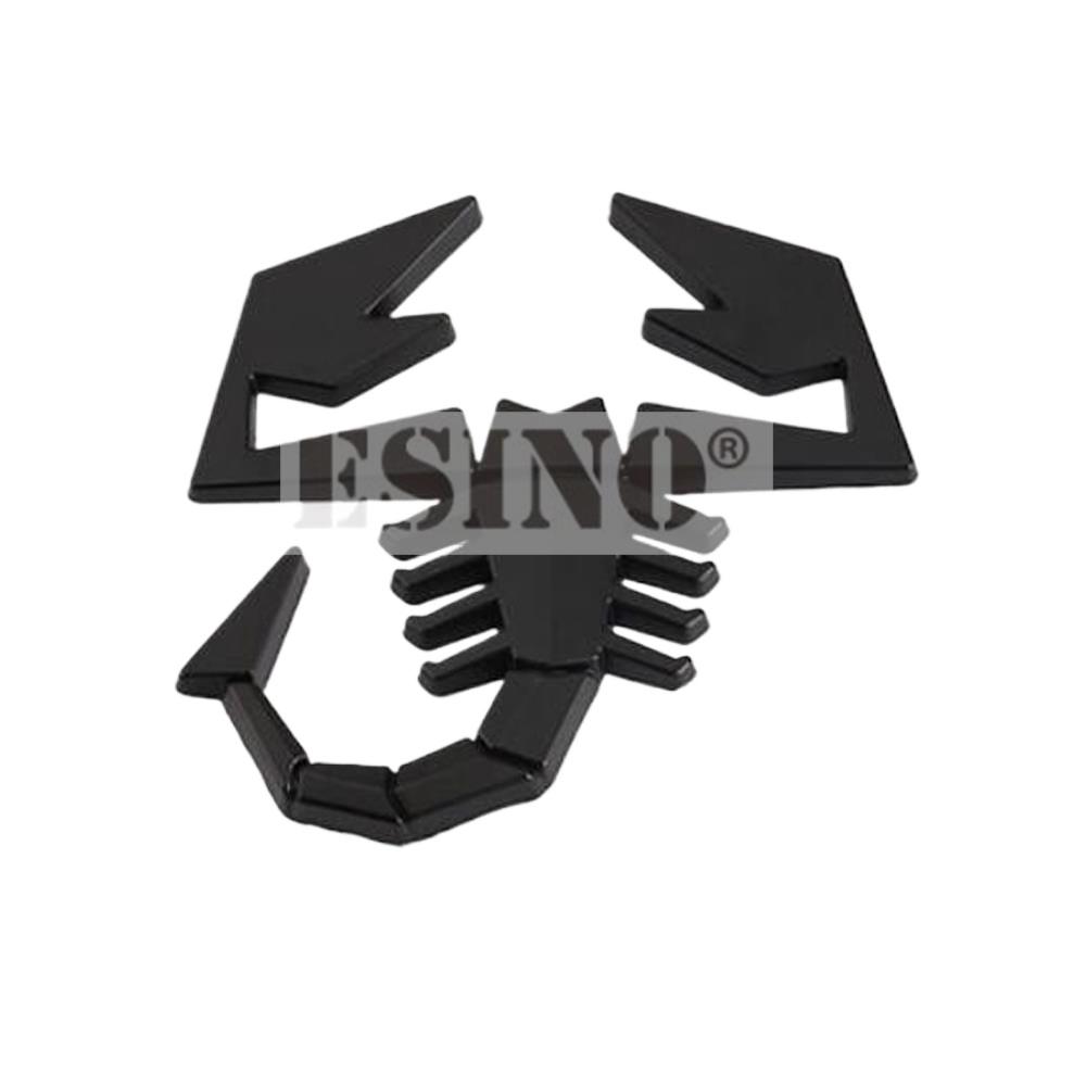1Pc Car Styling 3D Scorpion Metal Chrome Zinc Alloy Adhesive Emblem Badge Sticker Decal for Abarth 500 600 124 125 595 Egea