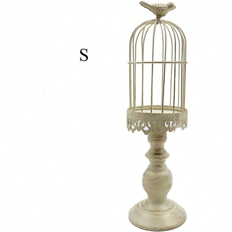 Decorative Birdcage Candle Holder, Vintage Candle Stick Holders, Wedding Candle Centerpieces For Tables, Metal Candlestick Holder Home Decor