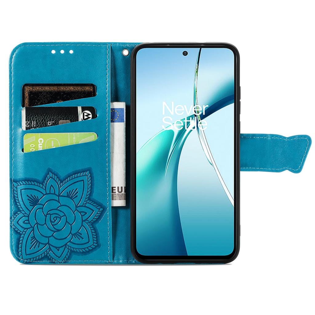 For Samsung Galaxy S25 Edge Case with Strap Butterfly Pattern PU Leather Wallet Phone Cover