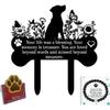 Pet Grave Markers Dog, Metal Pet Metal Memorial Garden Stake, Pets Waterproof Grave Stakes Plaque, Pet Headstone Garden Memorial Graves, Metal Dog