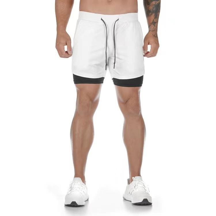 Men's Trendy Quick-Drying Breathable Sports Shorts - Double Layer Fitness Summer Wear