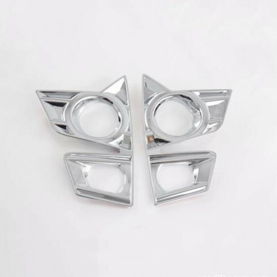 2PCS Chrome Car Front Fog Lamp Light Cover Trim For Isuzu D-Max Dmax 2021-2024