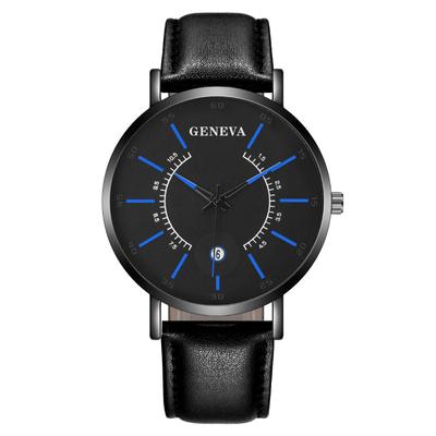 Fashion Calendar Men's Watch Men's Watch Belt Quartz Watch