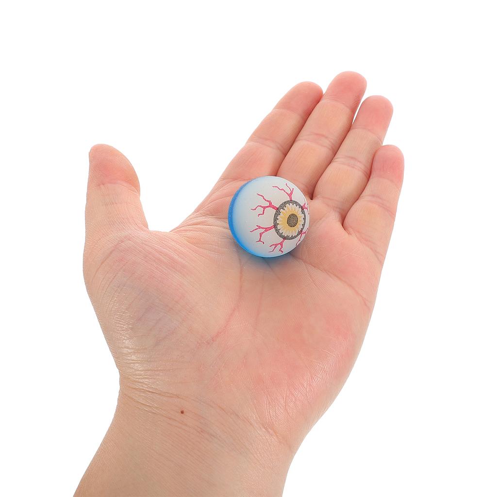 25Pcs 30mm Halloween Bouncy Balls Scary Eyeballs Party Trick Props Plastic Floating Bouncing Balls Party Favors Random Color