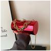 Light Luxury Party Women's Clutch Bag Temperament Versatile Chain Handbag New Bright Face Cylinder Single Shoulder Crossbody Bag