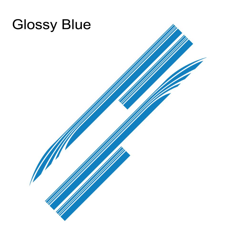2pcs Car Stickers Door Side Skirt Decals For Toyota Hiace Bus Sport Stripes Decoration Vinyl Film Tuning Auto Accessories