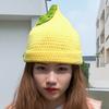 Thick Knitted Fruit Hat Soft Skiing Hat Novelty Strawberry Pullover Cap  Winter Head Accessory