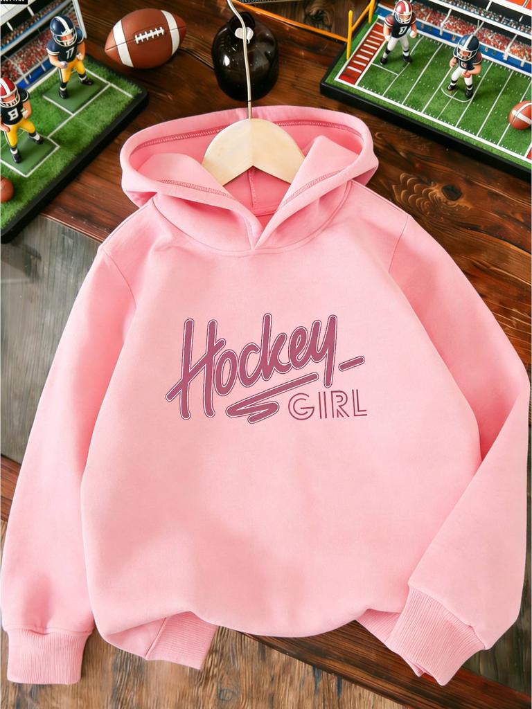 New Hooded Sweatshirts for Boys and Girls – Letter & "Hoey Girl" Prints – Casual Sportswear – Suitable for Outdoors