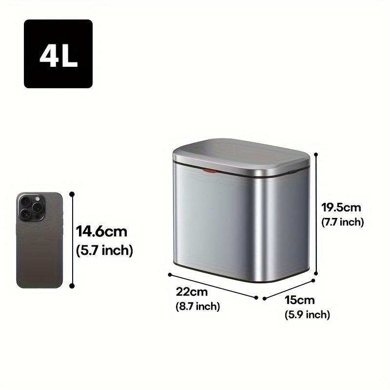

Stainless Steel Wall-mounted Wastebasket with Lid Odor Resistant Home Recycle Bin Large Capacity Trash Can Kitchen Supplies gift