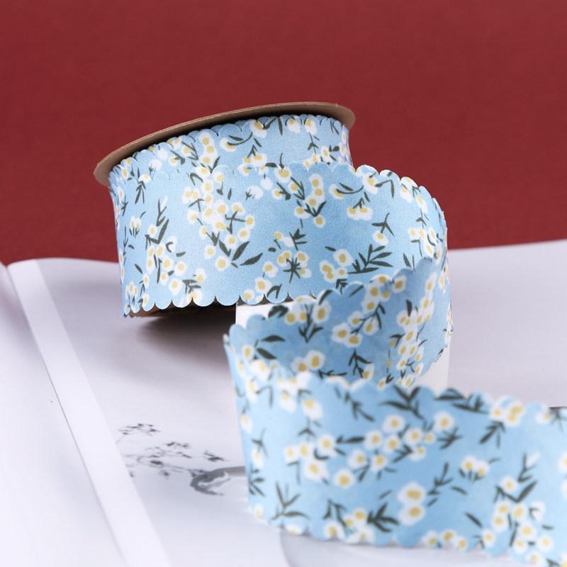 Trend Ancient Chinese Style Printed Edge Ribbon butterfly Clip Hairpin Raw Material DIY Hair Accessories Gift Wrap Band