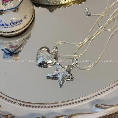 Korean Dongdaemun Irregular Star and Pearl Necklace for Women