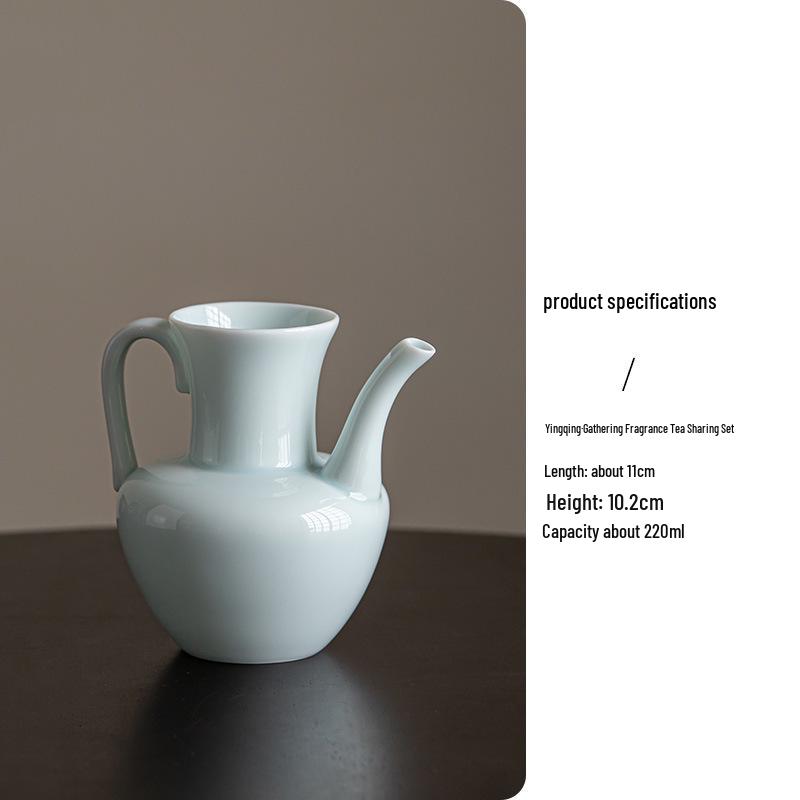 

Гундо-чаша в стиле династии Сун: Керамический чайник цвета «тень синего»