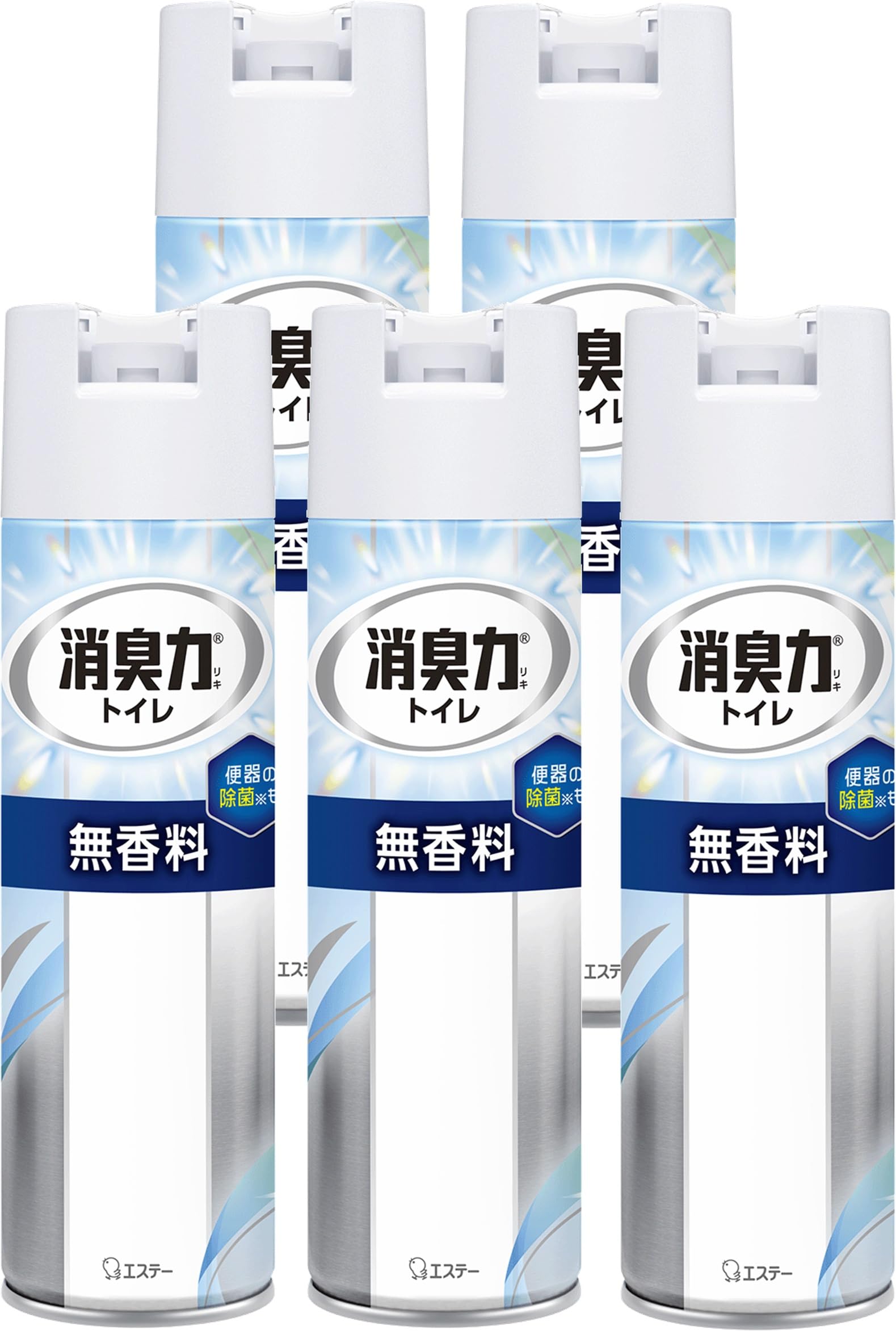 Deodorizing Power Toilet Deodorizing 365mL x 5 Toilet deodorizing air [Bulk Purchase] Spray, Unscented, bottles. spray, deodorizer, freshener.