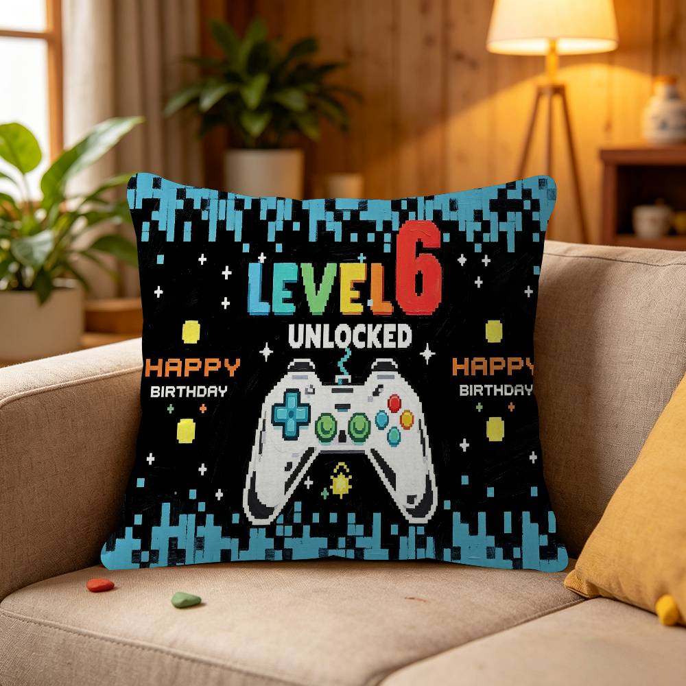 Gamepad Game On Level Up Gaming Theme Cushion Cover Decorative Pillow Sofa Home Decor Case Pillow Cases
