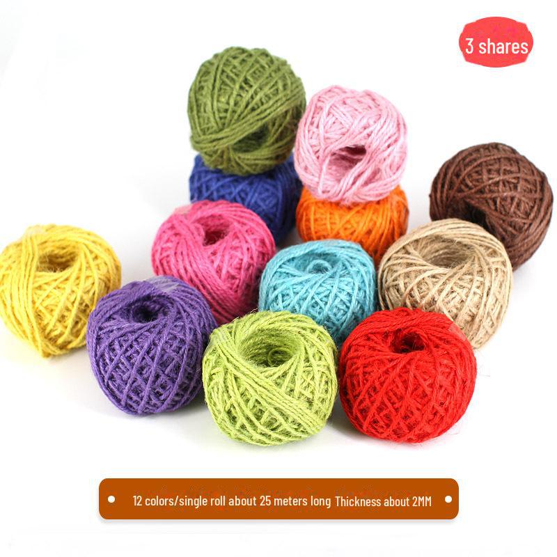 10m DIY Rattan Green Leaves with Hemp Rope for Kindergarten Decor