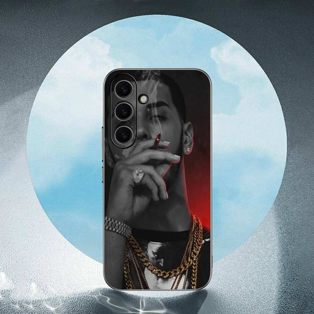 A-Anuel-L AA Luxury Black Phone Case For Samsung Galaxy S23 S24 S25 Ultra S22 Plus S21