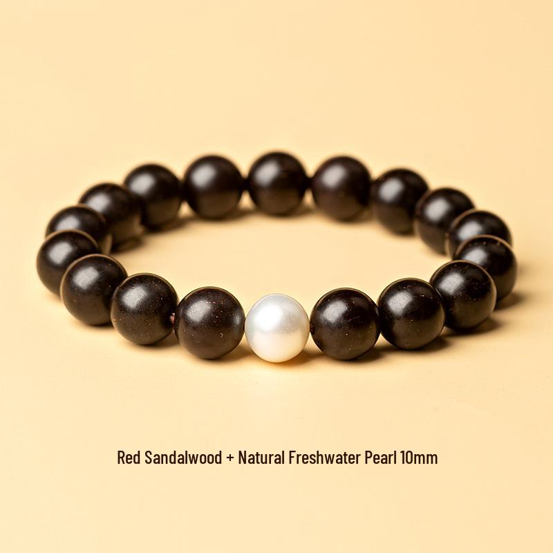 Unisex Sandalwood & Hetian Jade Bracelet with High-Density Wenge Wood & Golden Star Beads