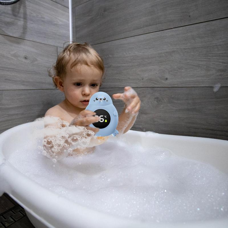 Temperature Sensor For Kids Bath Waterproof Digital Water Temperature Gauge Cute Animal Design Upgraded Sensor Led Display
