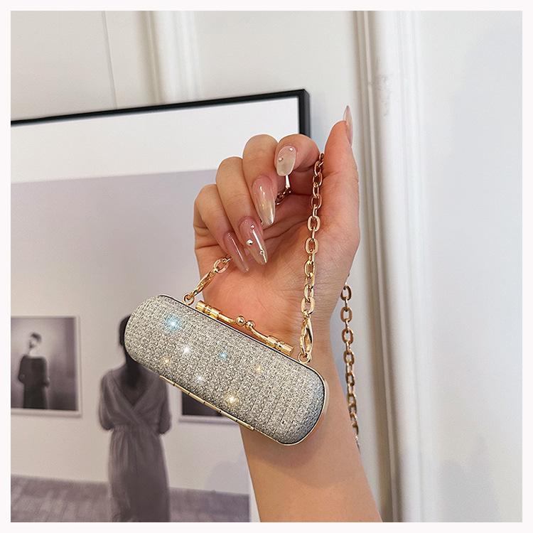 Fashion Mini Chain Decorative Bag PVC Mouth Red Bag High Quality Pen Case Women'S Hand Bags