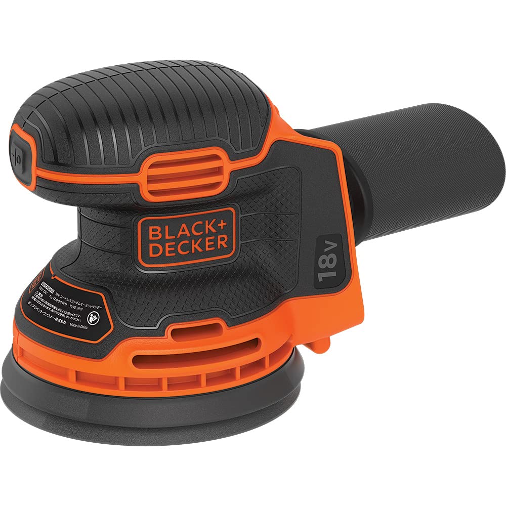 Cordless Random Orbit DIY Power Sanding Body Paper Size BDCROS18B BLACK+DECKER Sander, Tool, Tool, Only, 125mm,