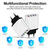 Multi-Port 5V 2.4A Reise-Ladegerät mit 3 USB- & Typ-C-Anschlüssen für EU-, US-, UK-Standards
