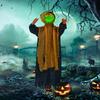 Halloween PumpkinGhost Decoration Swings, Glows And Makes SoundGhost Decoration Is Terrifying And Thrilling With Green Light