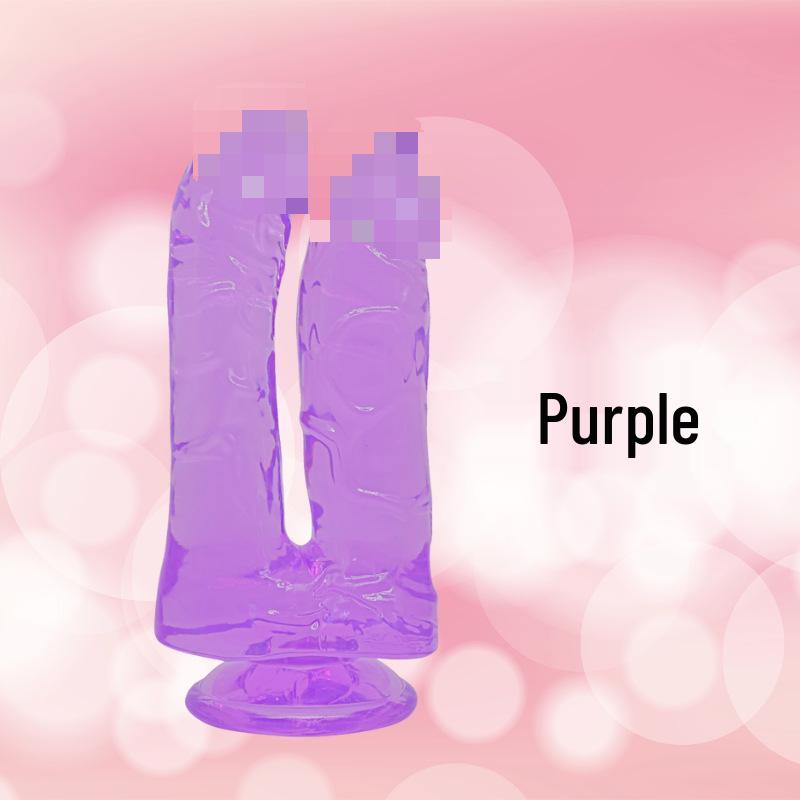 Double-Ended Female Masturbator with Yin & Anus Inserts - Dual Entry Simulated Phallus