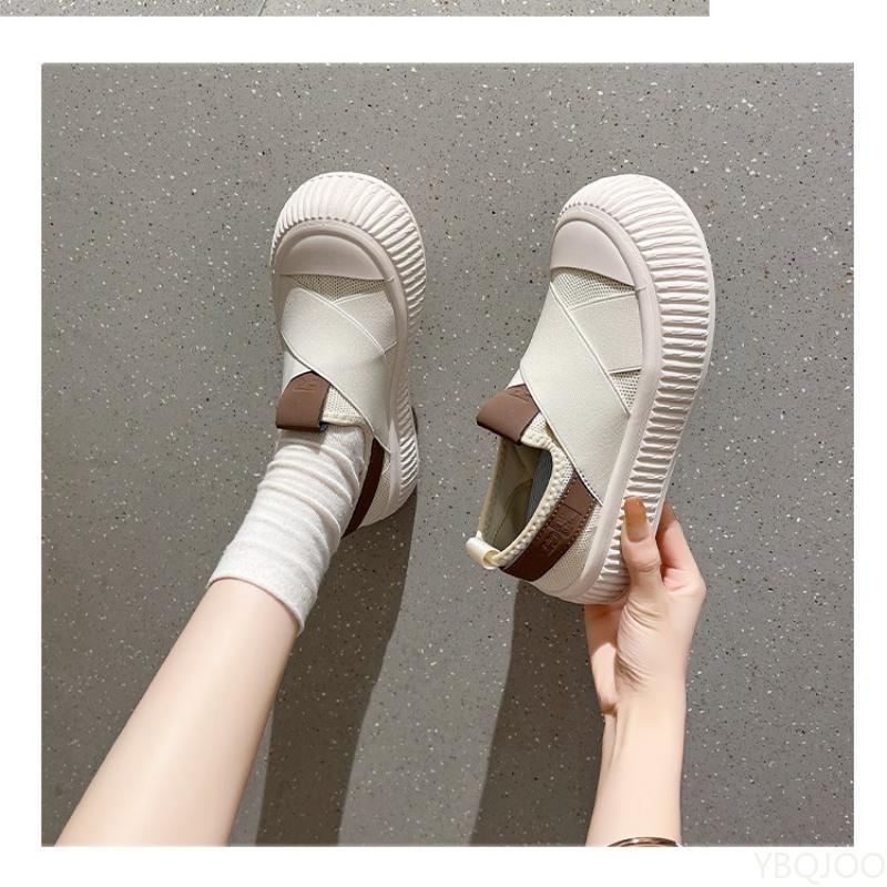 Summer Trainers Slip On Sports Shoes Women Cross Band Sneaker Mesh Women Shoes 2025 New Breathable Women Casual Shoes