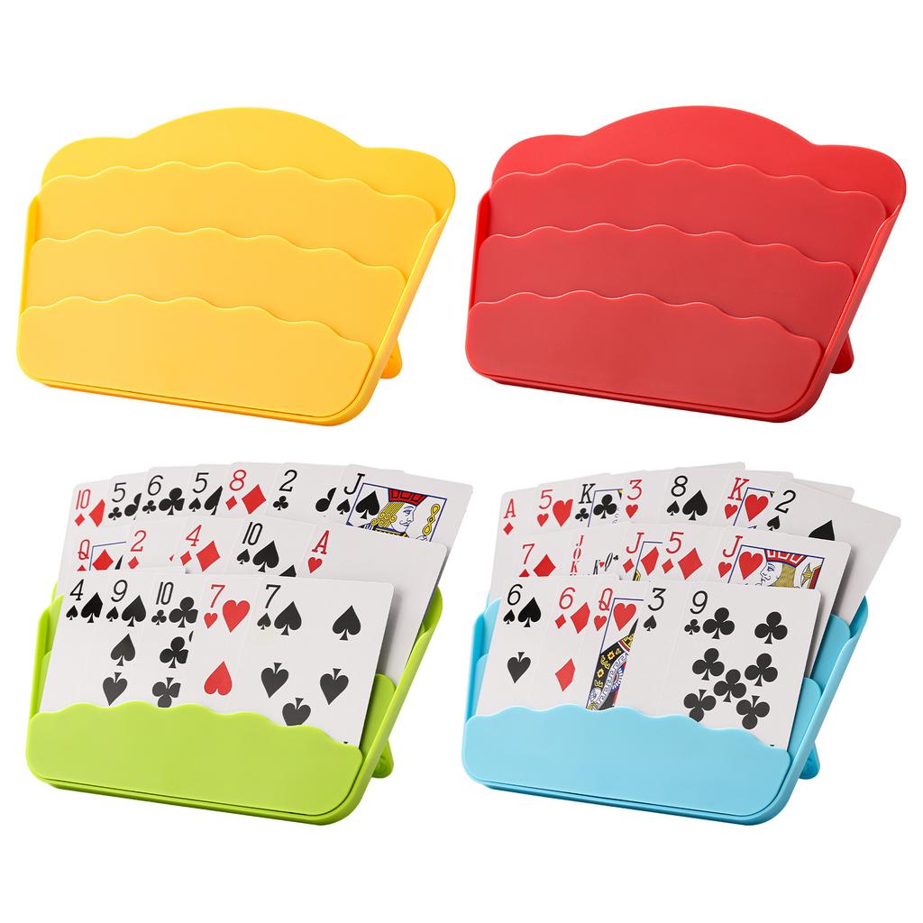 2pcs Durable Inclined Card Storage Box – Contactless Poker Tray – Portable Desktop Accessory – Suitable for Various Card Games