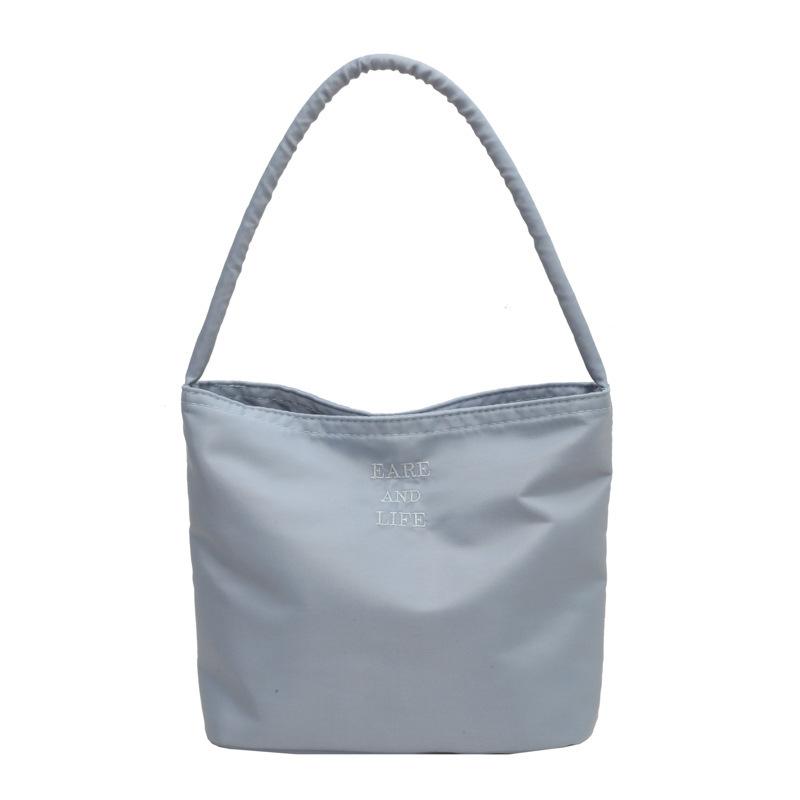 Women's Bag Handbag Summer New Embroidered Armpit Bag Versatile Commuter Shoulder Bucket Bag Nylon Bag